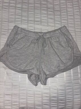 aerie light gray sweat shorts